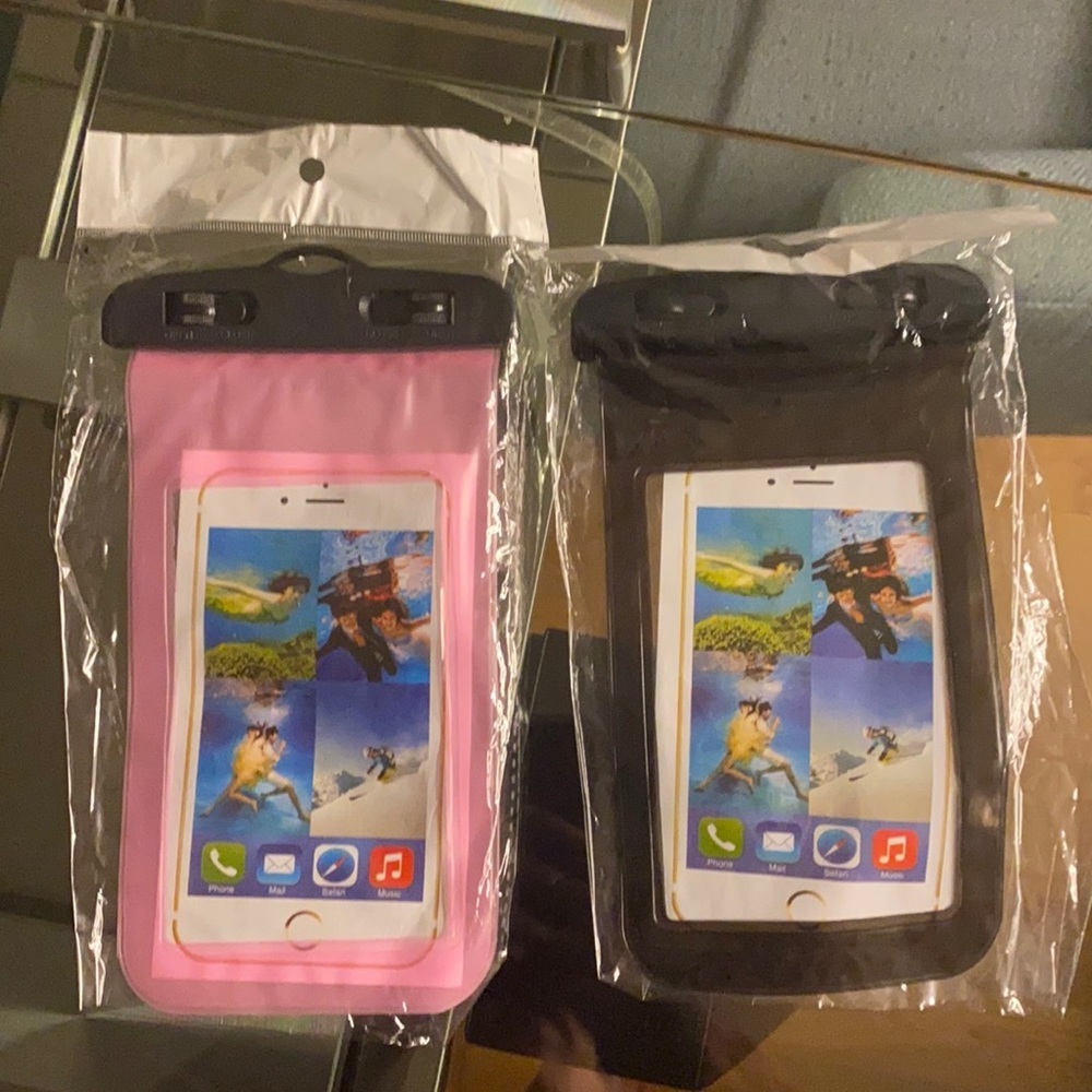 Two waterproof phone pouches / case